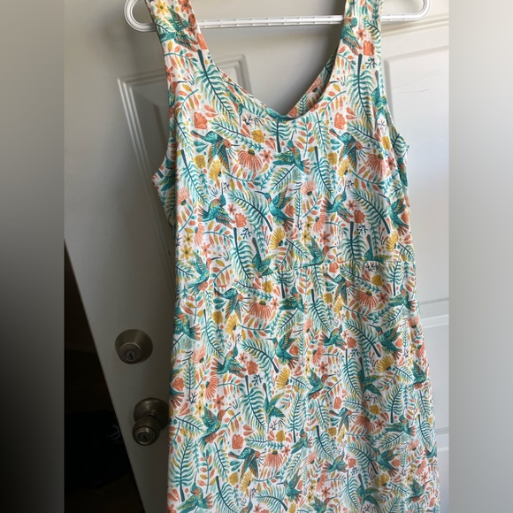 Duluth Trading Co To 'n' Flow Midi Dress floral tropical medium - Picture 4 of 7